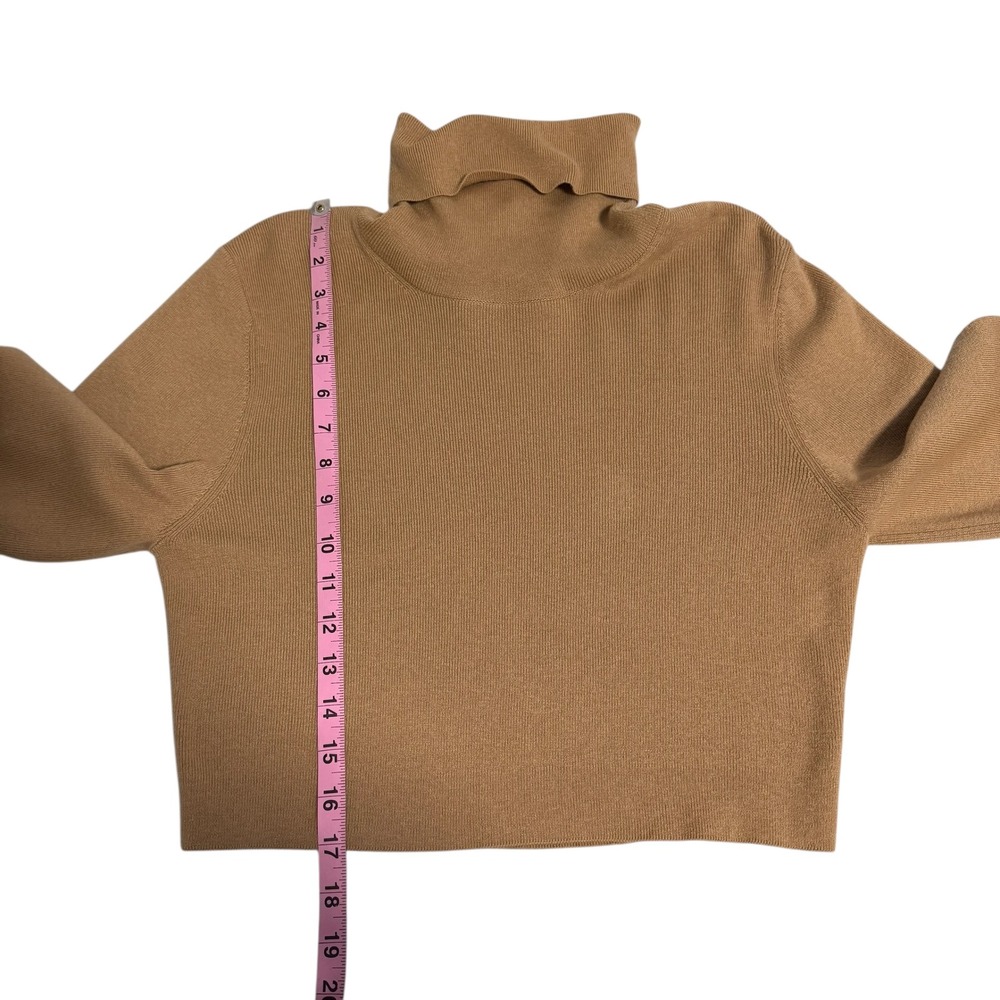 Aritzia | Wilfred | Rebecca Crop Turtleneck Sweater Wool Cotton Size M - Picture 13 of 13
